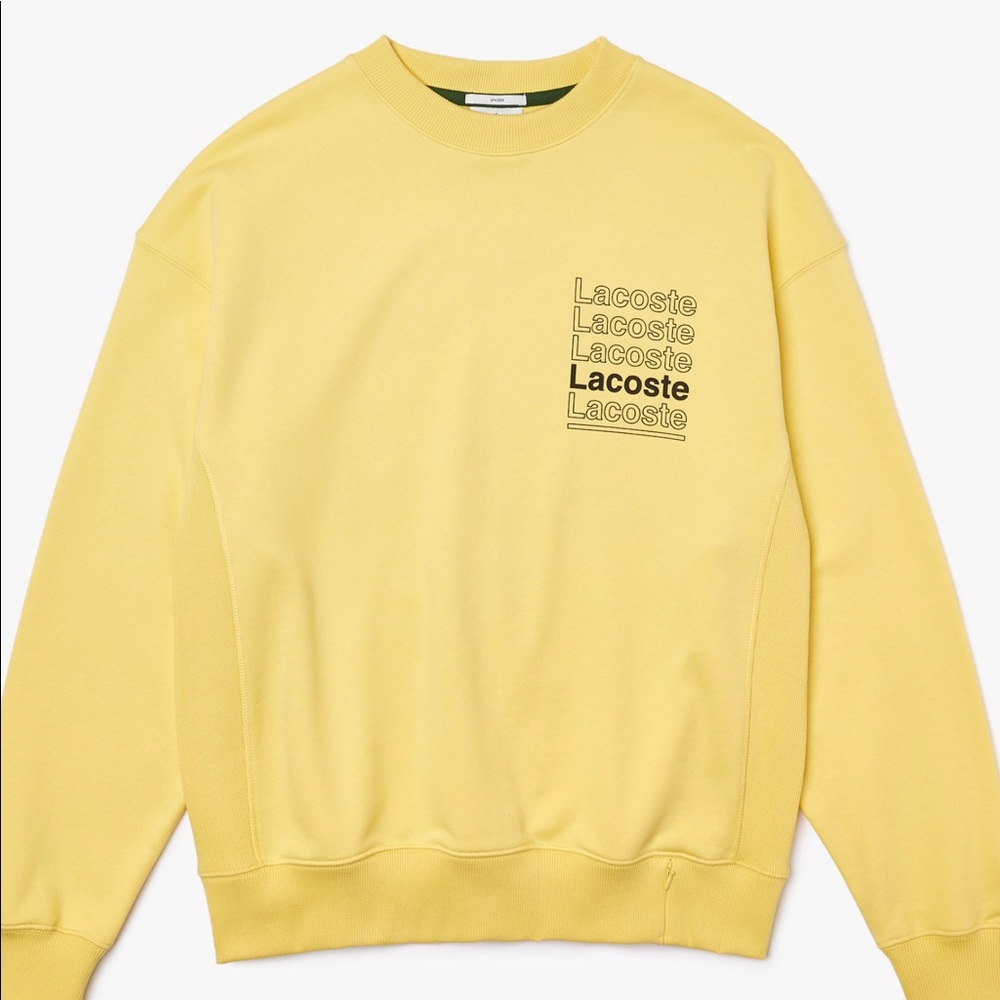 Lacoste unisex size large yellow sweatshirt - NEVER WORN or OPENED! (NWT)